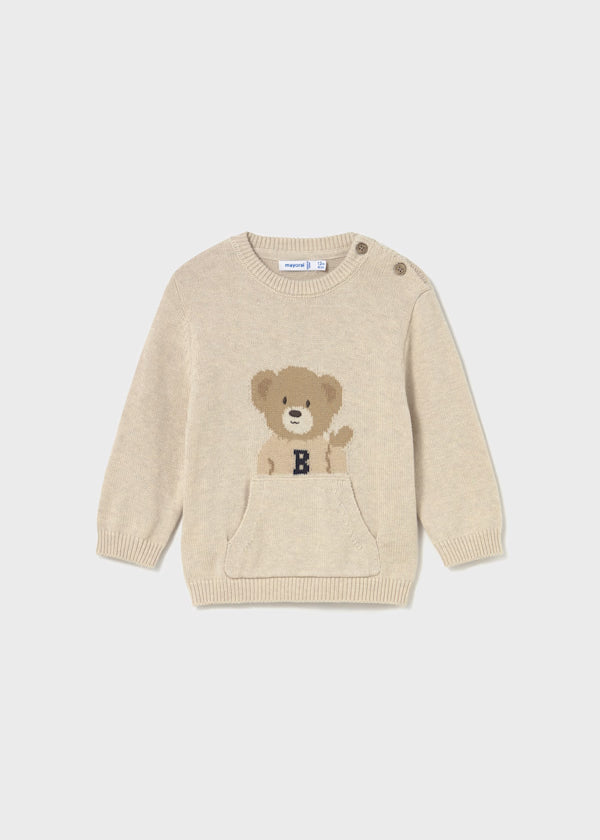 Sweater with Bear Pocket