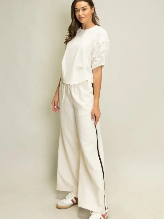 Cream Tiered Sleeve Knit Top - Little Jill & Co.
