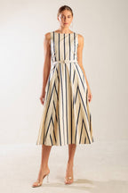 A striped woven midi dress - FD1503