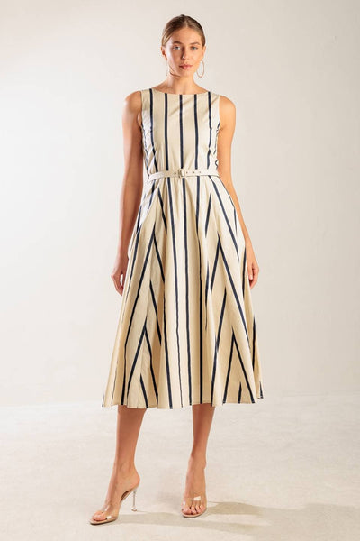 A striped woven midi dress - FD1503
