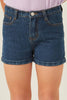 Girls Roll Up Denim Shorts