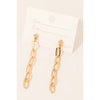 Dainty Oval Chain Dangle Earrings