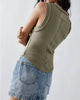 Ladies Ribbed Sleeveless Tank Top SKT278