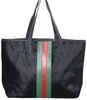 Hyde Stripe Tote in Black