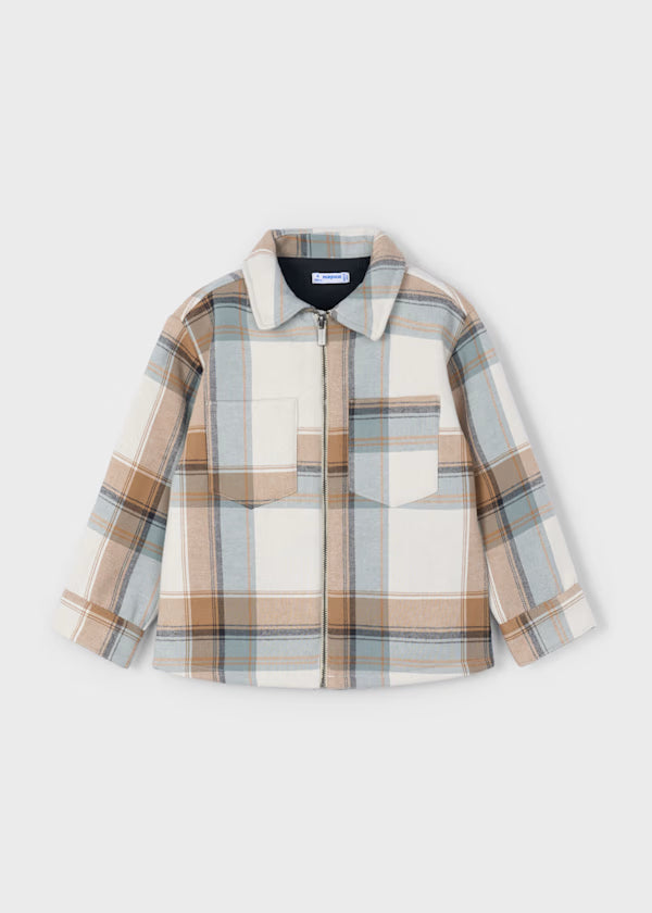 Check Gray/Caramel Jacket - Little Jill & Co.