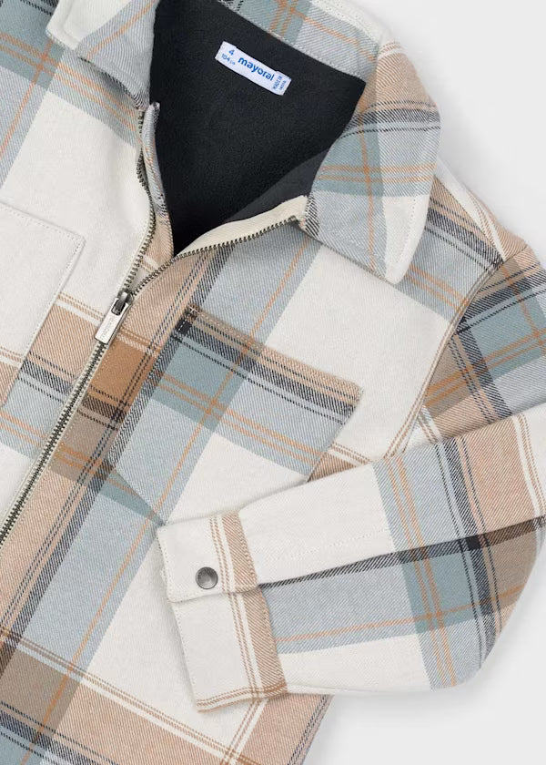 Check Gray/Caramel Jacket - Little Jill & Co.