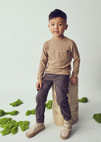 Boys Basic LS Tee Caramelo - Little Jill & Co.