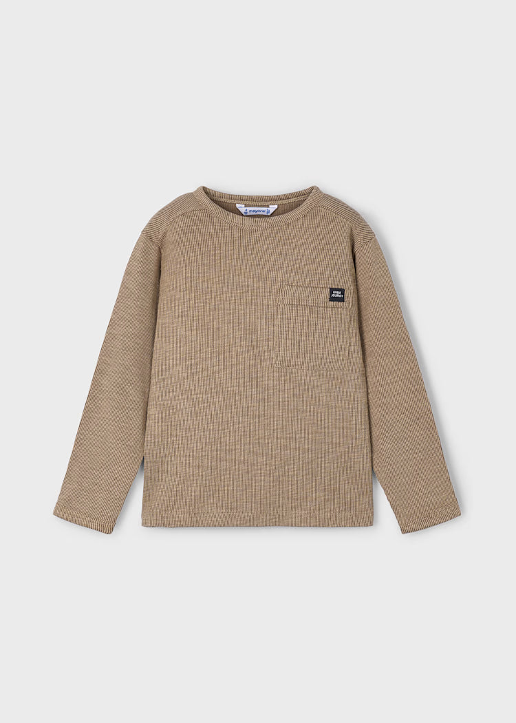Boys Basic LS Tee Caramelo - Little Jill & Co.
