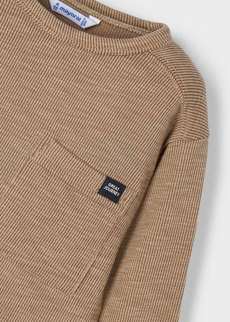 Boys Basic LS Tee Caramelo - Little Jill & Co.