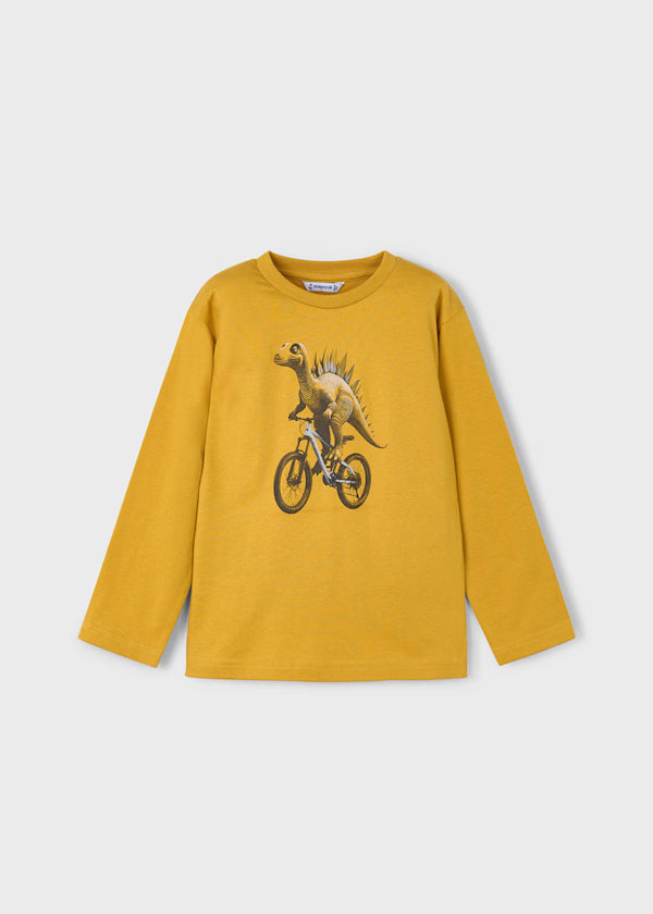 Mustard Dino LS tee
