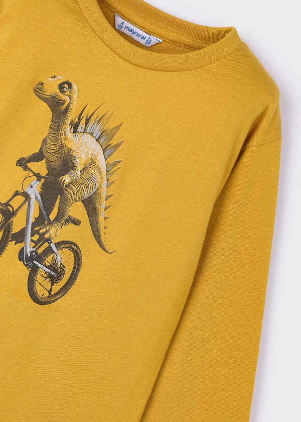 Mustard Dino LS tee