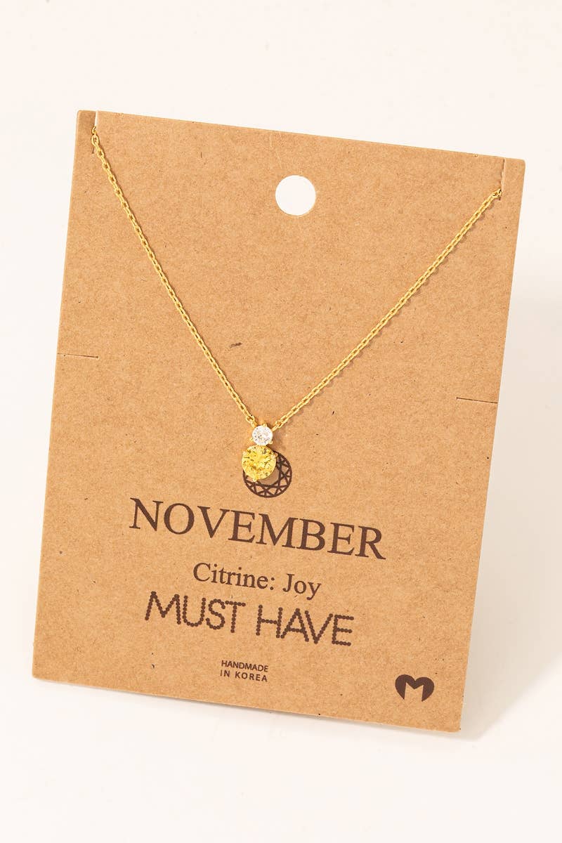 Birthstone Pendant Necklace