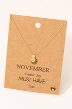 Birthstone Pendant Necklace