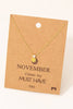 Birthstone Pendant Necklace