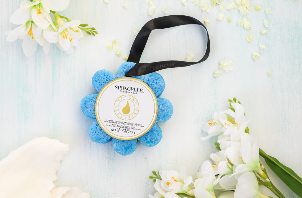 Freesia Pear Wild Flower | Soap Sponge | Soap Buffer | Clean - Little Jill & Co.