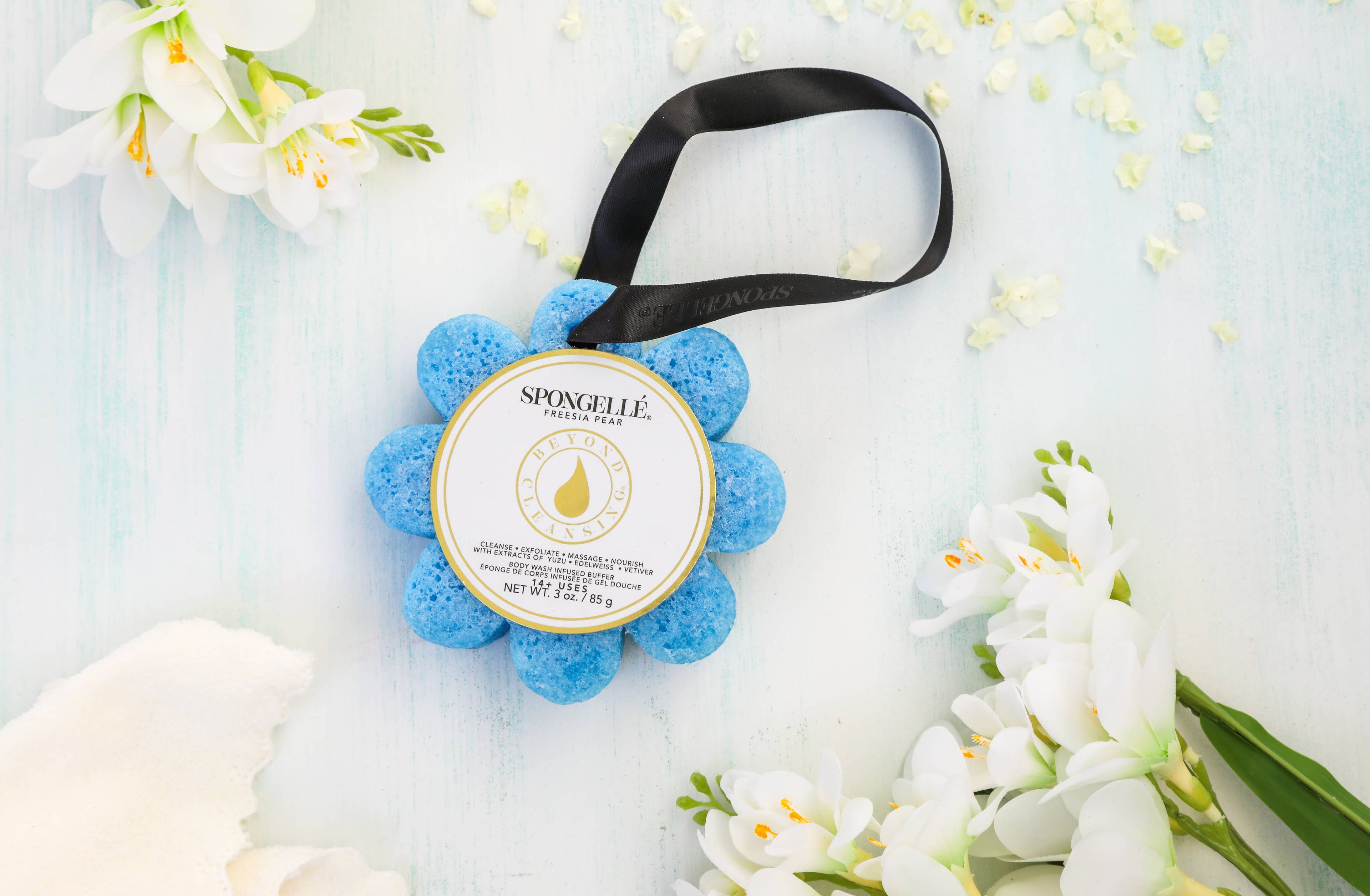 Freesia Pear Wild Flower | Soap Sponge | Soap Buffer | Clean - Little Jill & Co.