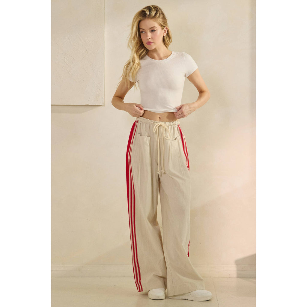 Sport Striped Wide Legged Pants