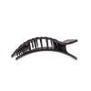 Flat Rectangle Hair Clip | Medium | Jet Black Quilted