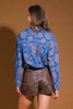 A washed printed lightweight denim top - IT13275