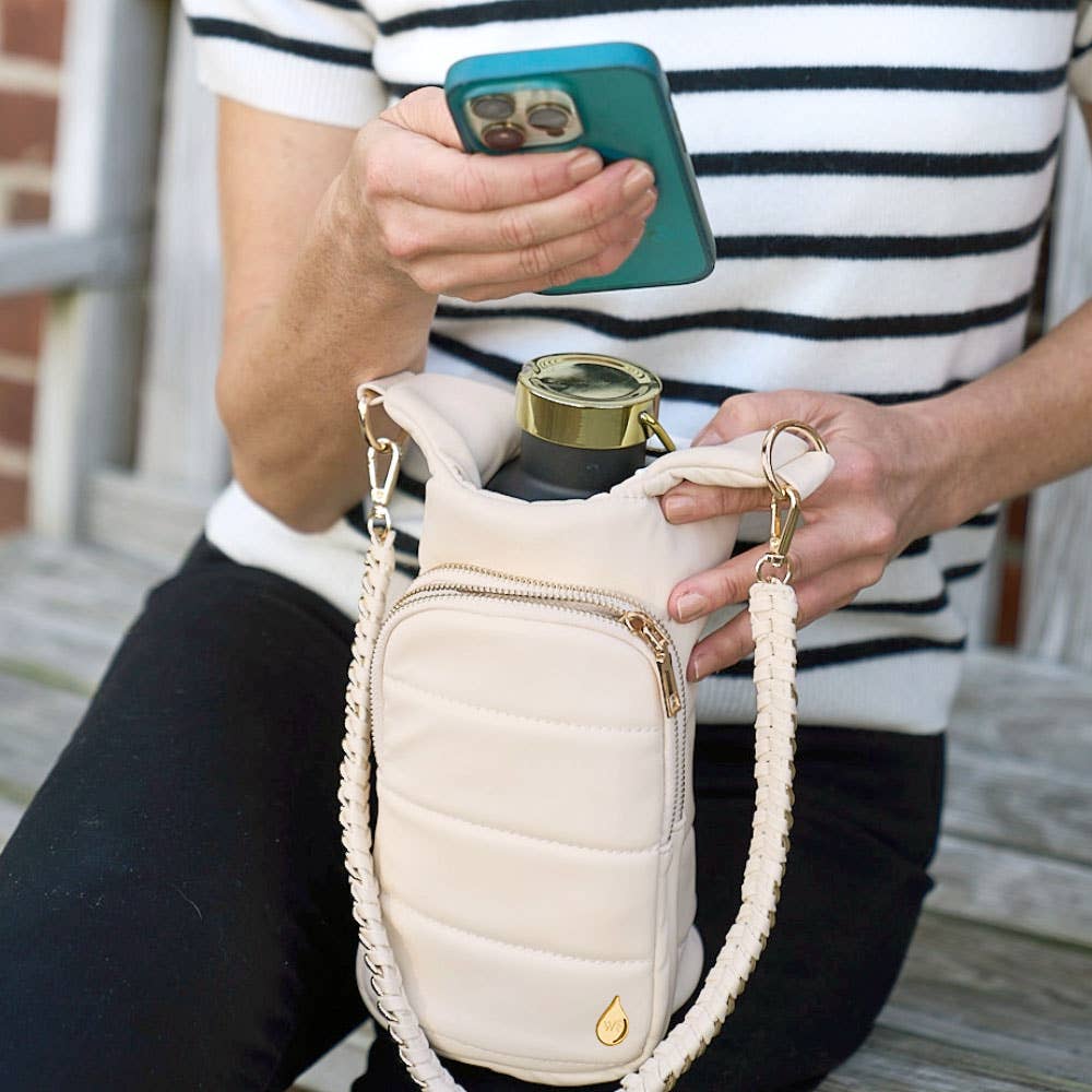 Ivory Vegan Leather HydroBag® with Strap Bundle - Little Jill & Co.