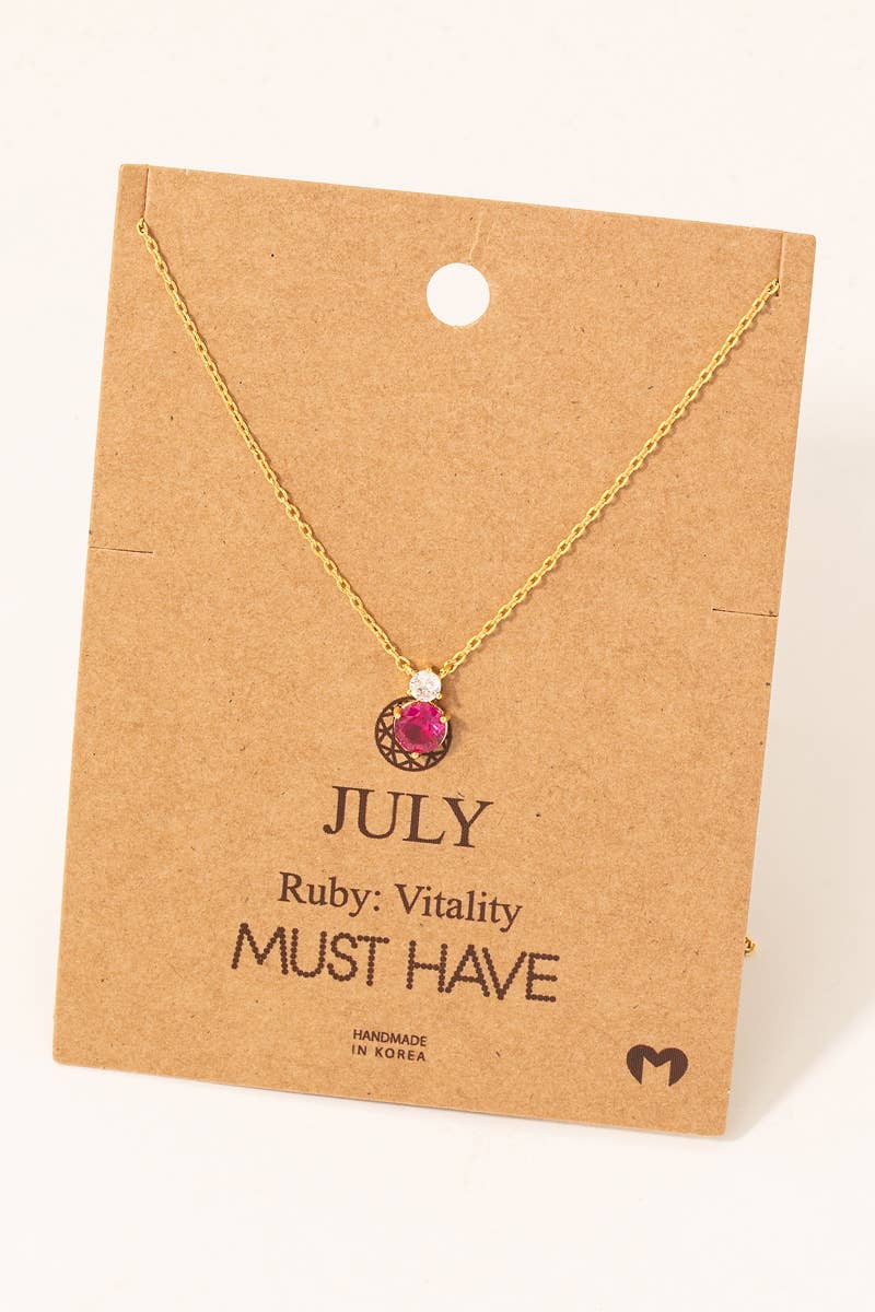 Birthstone Pendant Necklace