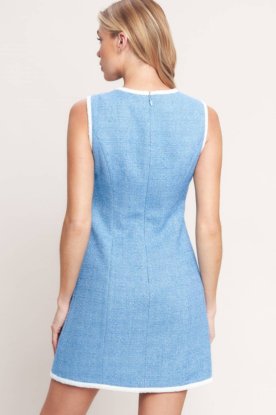 A solid woven mini dress - ID23498