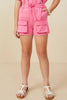 Girls Garment Washed Cargo Patch Pocket Set