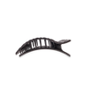 Flat Rectangle Hair Clip | Small | Jet Black Quilted