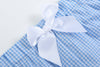 Girls Light Blue Gingham Golf Tee and Shorts 2pc Set