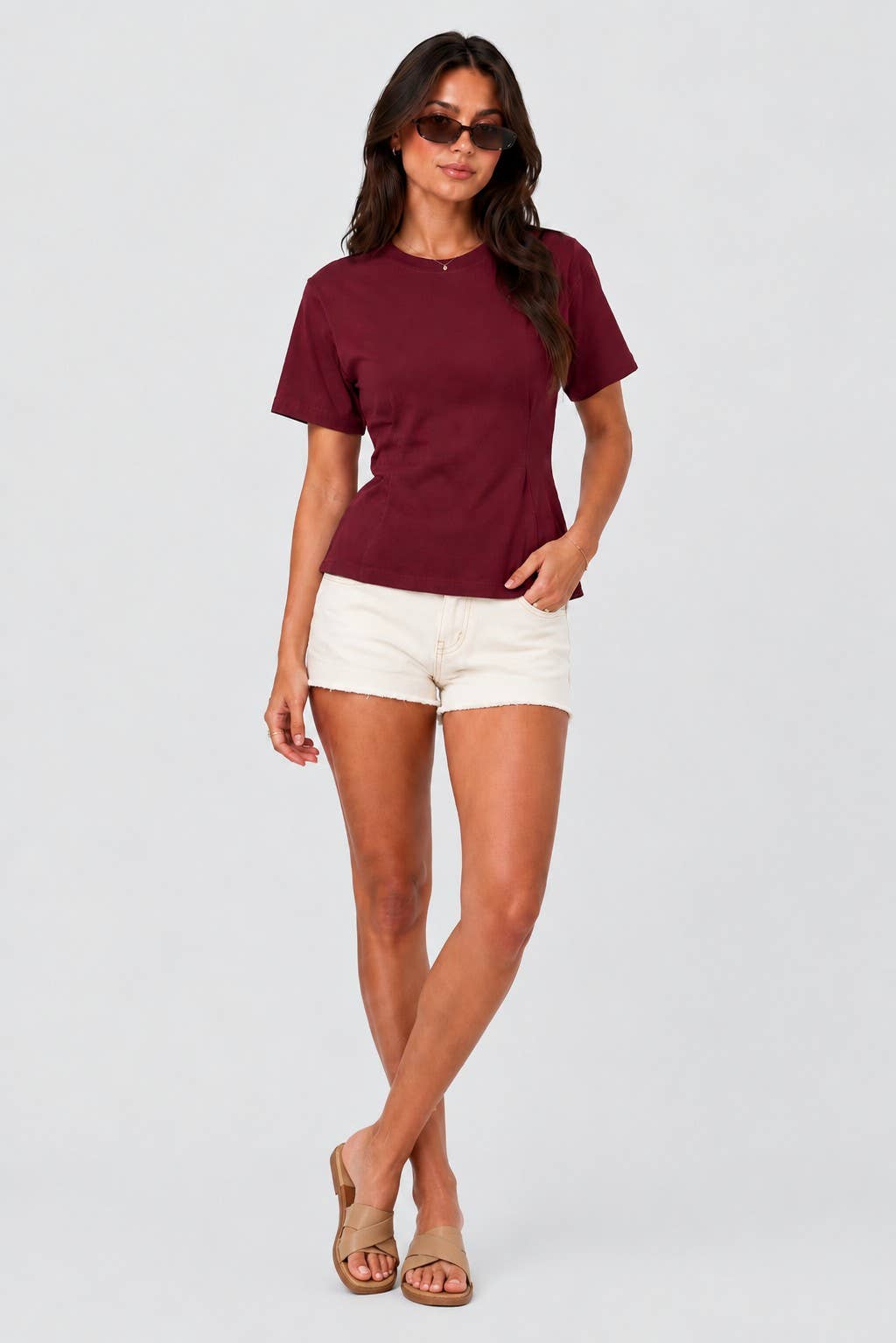Cinched Waist Burgundy
