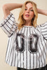 Game Day Tunic Top White/Black - Little Jill & Co.