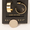 Secret Box Gold Dipped Flat Hoop Earrings