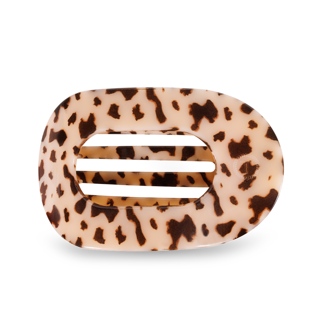 Round Flat Hair Clip | Large | Blonde Tortoise - Little Jill & Co.