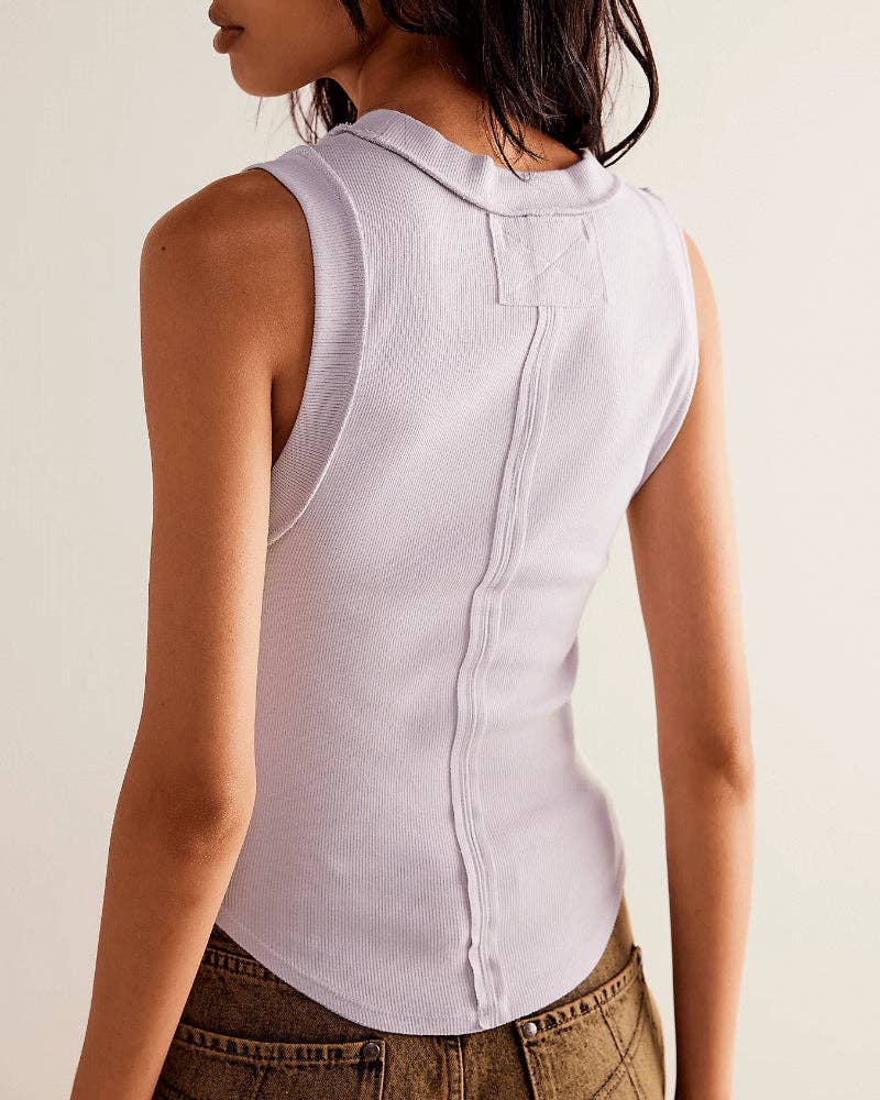 Ladies Ribbed Sleeveless Tank Top SKT278