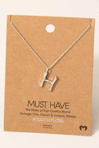 Gold Dipped Bubble Letter Pendant Necklace