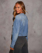 LONG-SLEEVED VINTAGE MULTI-POCKET DENIM JACKET - Little Jill & Co.