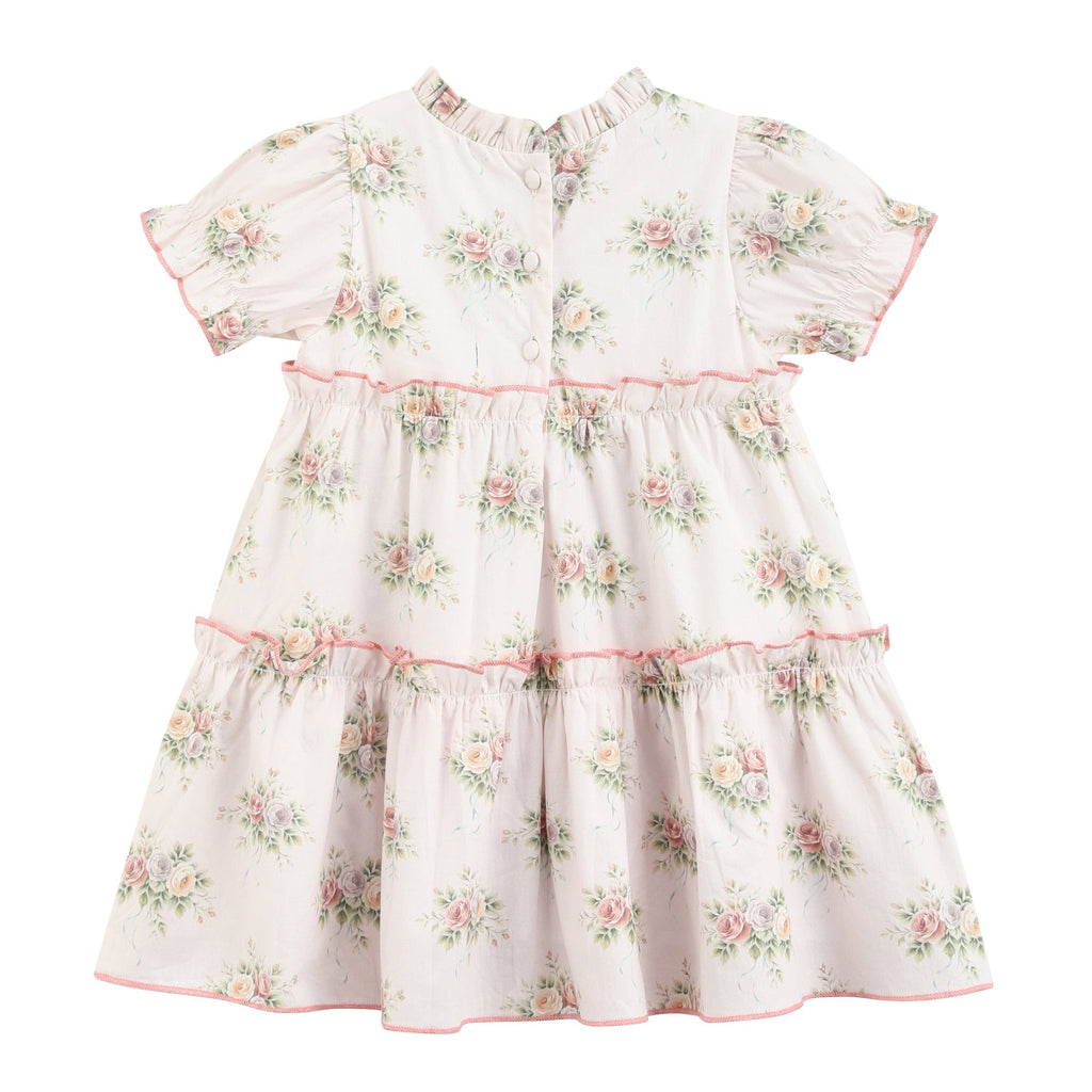 Heritage Custom Rose Layered Ruffle Dress