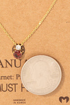 Birthstone Pendant Necklace