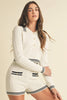 Cable-knitted Sweater top