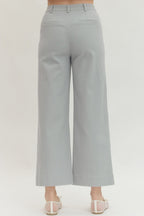 Dusty Solid Wide Leg Pants Scallop Pockets - Little Jill & Co.