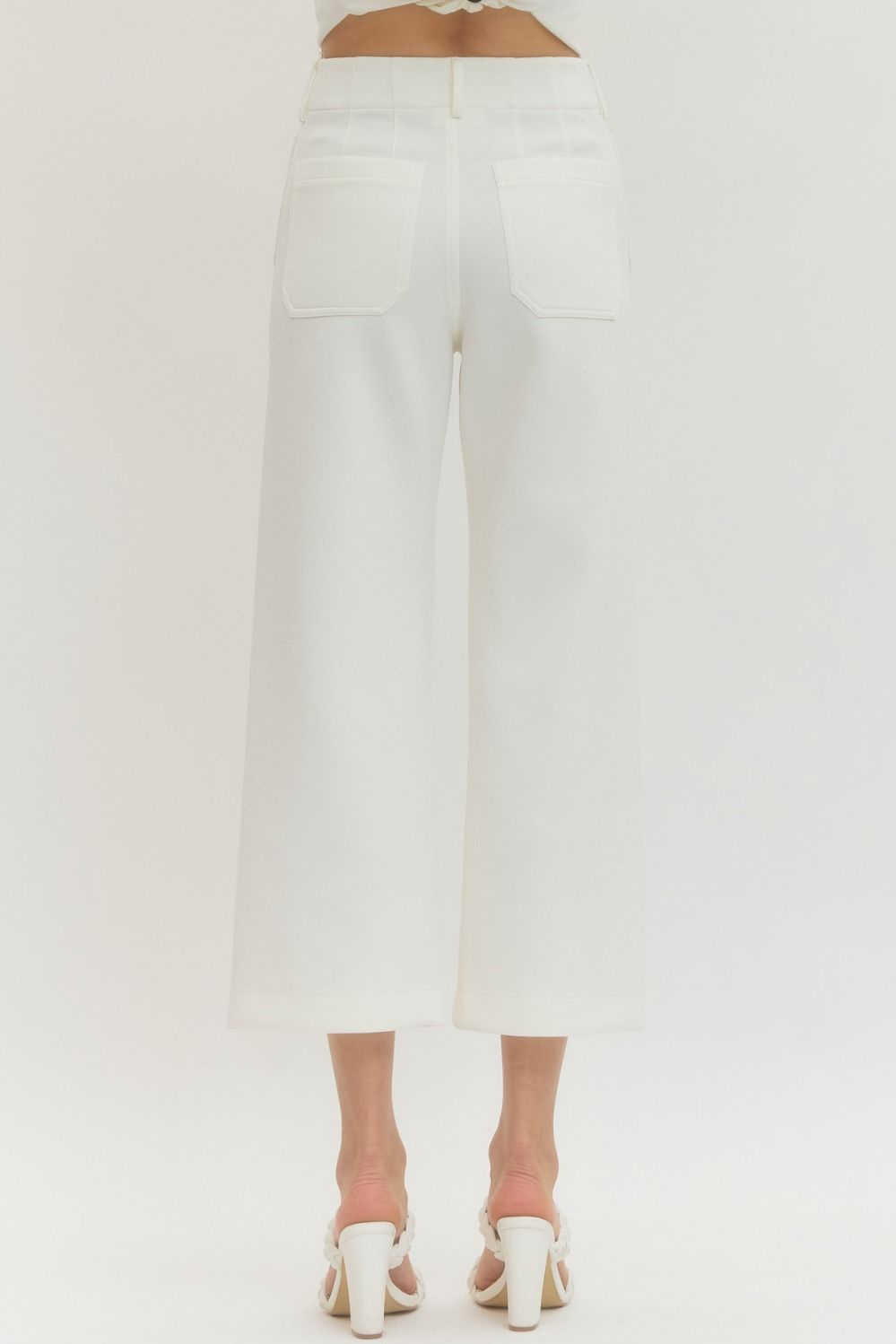 Solid Knit Pants Ivory - Little Jill & Co.