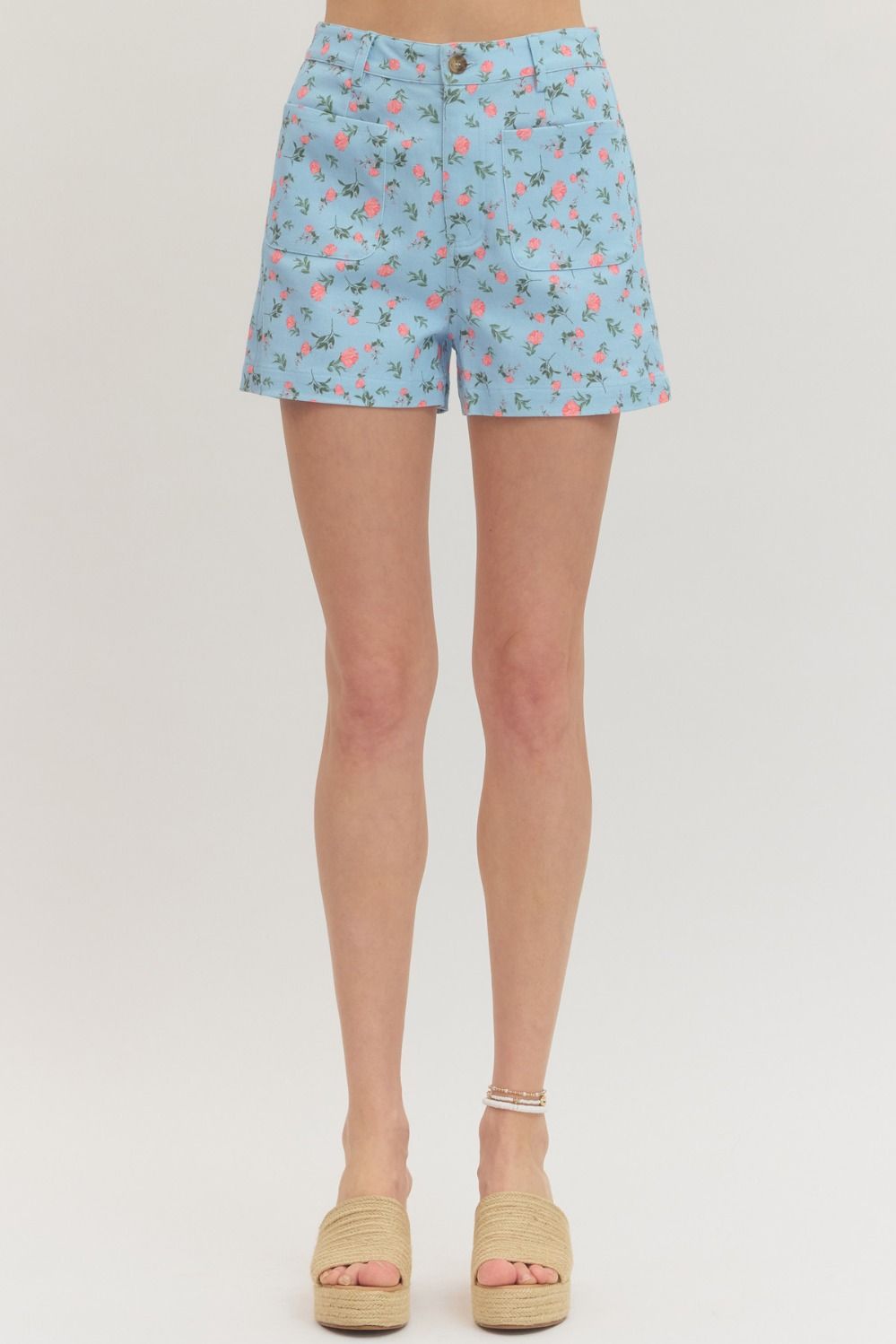 Botanical Blue Rose Short Set