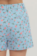 Botanical Blue Rose Short Set