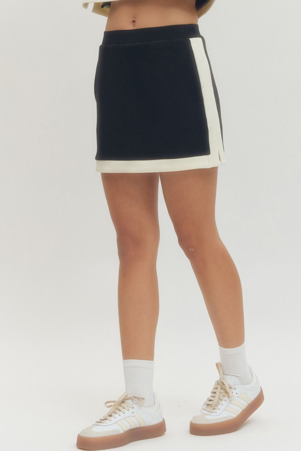 Solid sleeveless Skirt Set