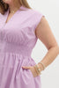 Solid Lavender V-neck Sleeveless Midi - Little Jill & Co.