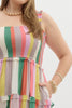 Multicolor striped tier midi dress - Little Jill & Co.
