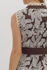 Floral embroidered sleeveless mini dress