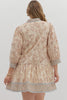 Floral print roll-up band short sleeve