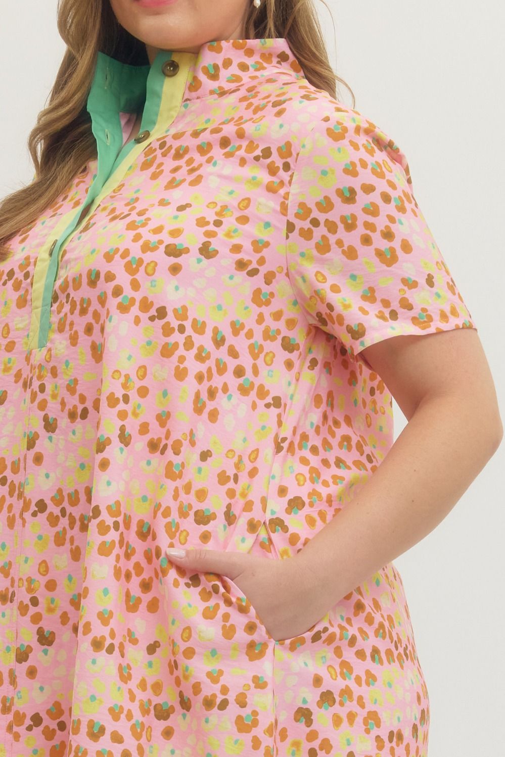 Blush Print Short Sleeve Mini Dress