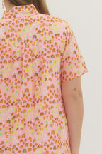 Blush Print Short Sleeve Mini Dress